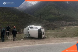 Քաջարան-Կապան ավտոճանապարհին «Honda»-ն դուրս է եկել ճանապարհի երթևեկելի հատվածից և կողաշրջվել