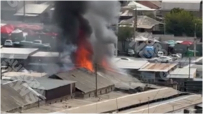 Մալաթիա տոնավաճառի կոշիկի պահեստում հրդեհ է բռնկվել