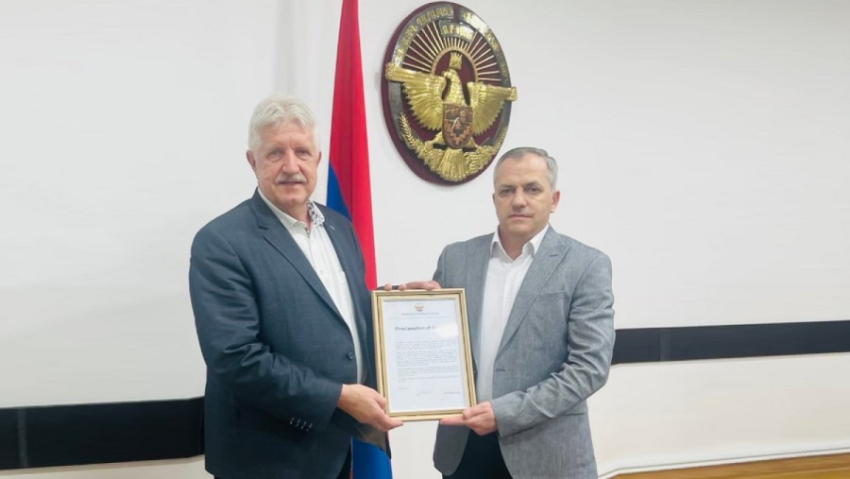 Շվեյցարիայի Ազգային խորհրդի պատգամավոր Էրիխ Ֆոնտոբելը հանդիպել է Արցախի նախագահ Սամվել Շահրամանյանի հետ